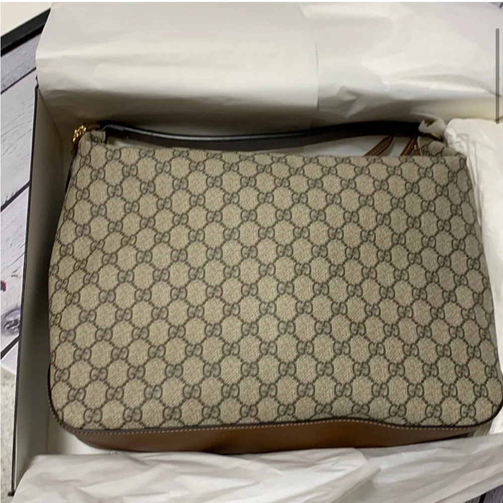 Gucci Chain Hobo GG Coated Canvas